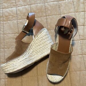 Marc Fisher Brown Espadrille Sandals